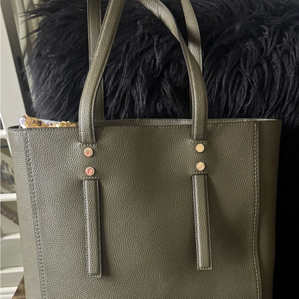 Marc Jacobs Green Structured Tote Bag
